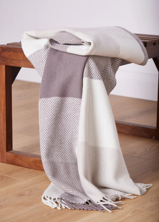 Foxford Dún na Rí Cashmere and Lambswool Throw 4036/E5