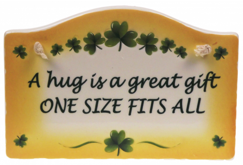 BOXED PROVERB WALL PLAQUE – A HUG IS A GREAT GIFT 20405