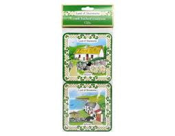 Land of Shamrocks Cork back Coasters