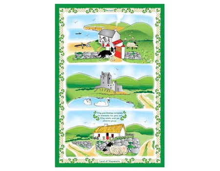 Land of Shamrocks set of 2 tea towels