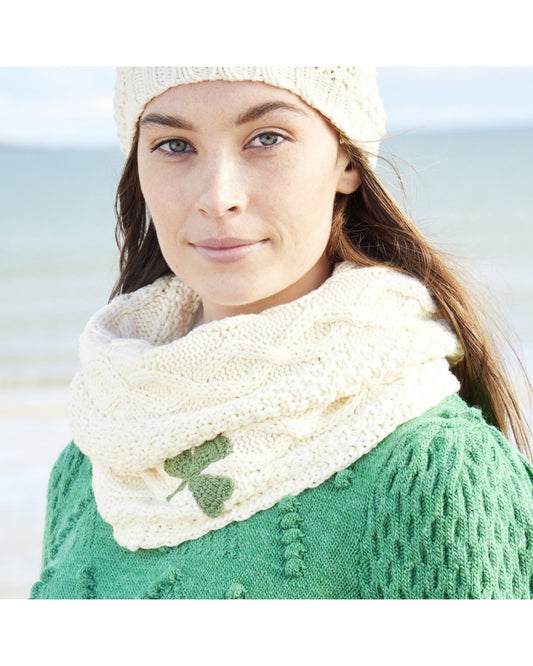 Patrick Francis Cream Shamrock Adult Snood PF7462