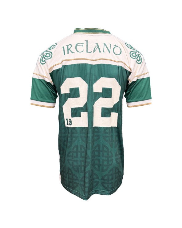 Ireland Celtic USA Football Top In Green & Cream R3105