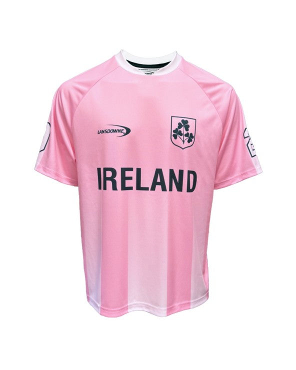 Ireland Crest Performance Top In Pink & White R4082