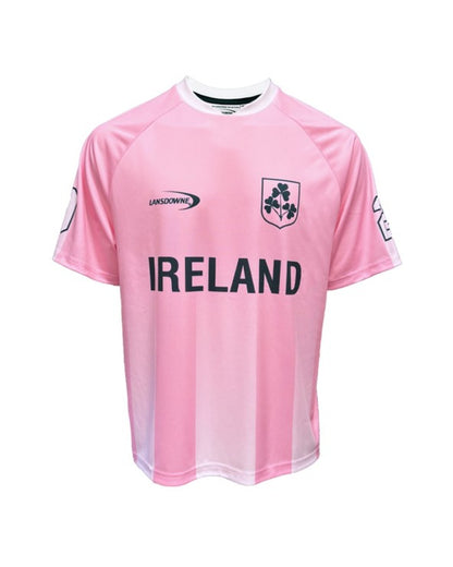 Ireland Crest Performance Top In Pink & White R4082