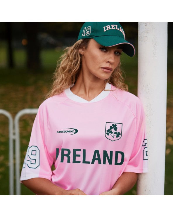 Ireland Crest Performance Top In Pink & White R4082