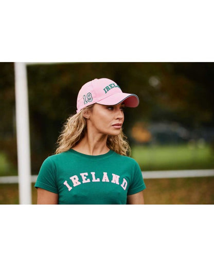 Ireland Baseball Cap In Pink & Green R6171
