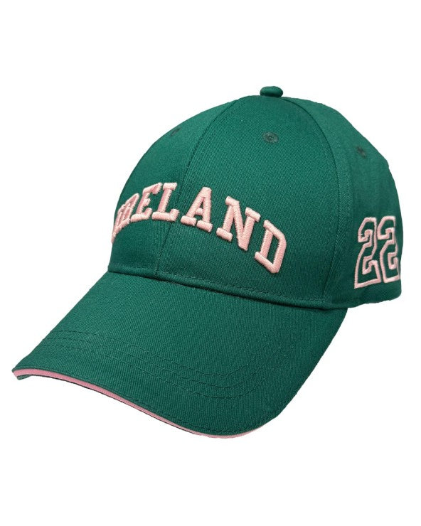 Ireland Baseball Cap In Evergreen & Pink R6172