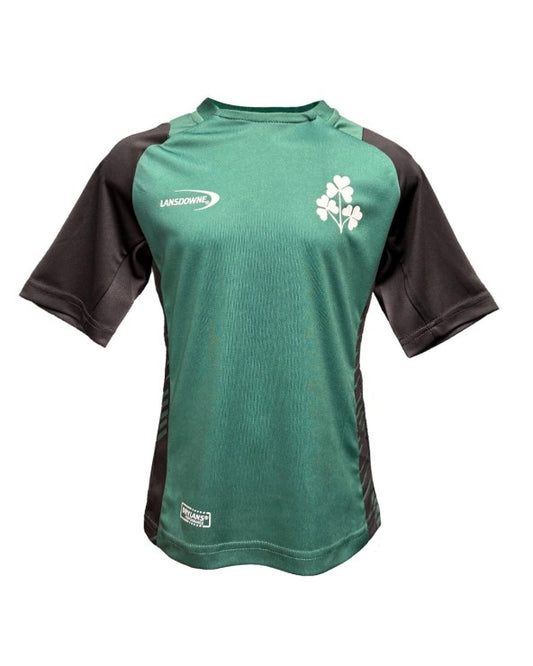 Ireland Shamrock Performance Kids Top In Green & Black R7211