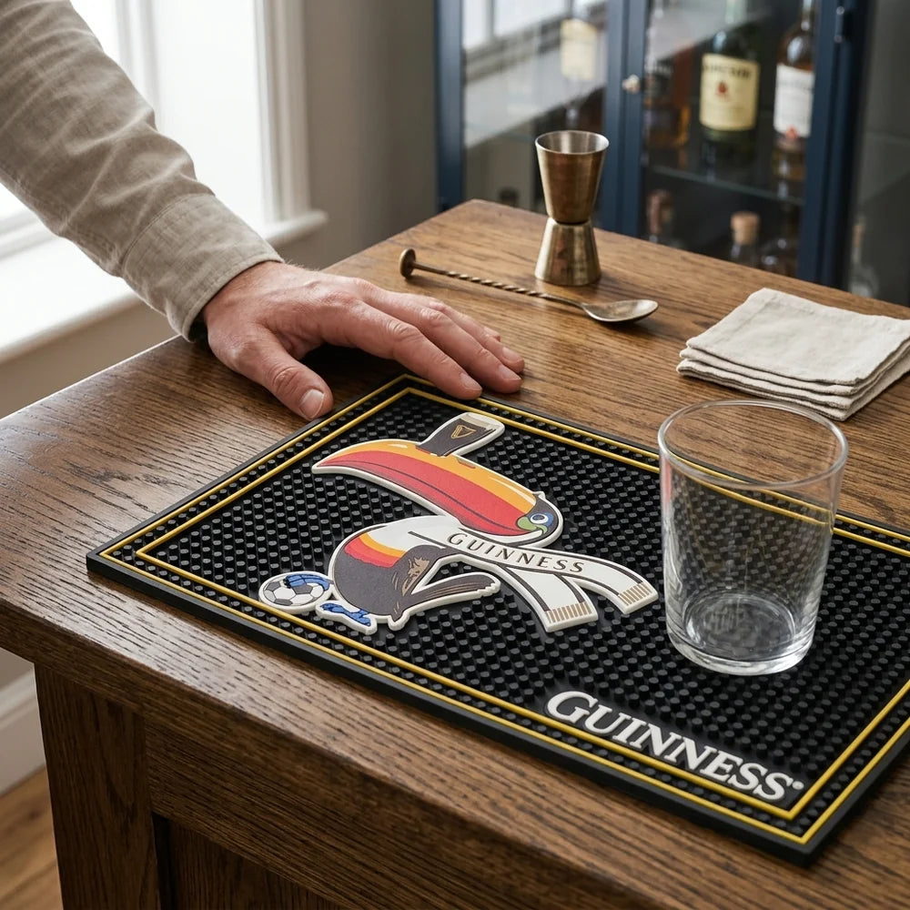 GUINNESS TOUCAN SOCCER PVC BAR MAT