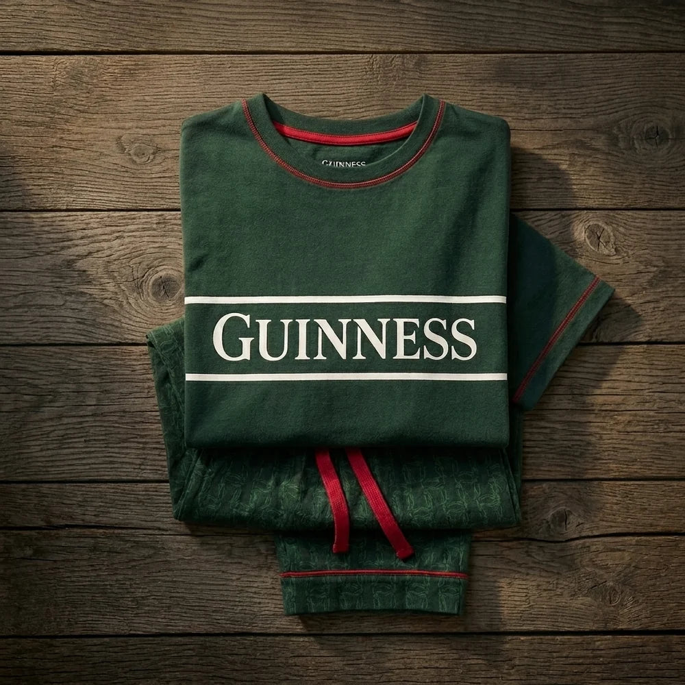 GUINNESS UNISEX 2-PIECE PAJAMA SET - GREEN GX8001