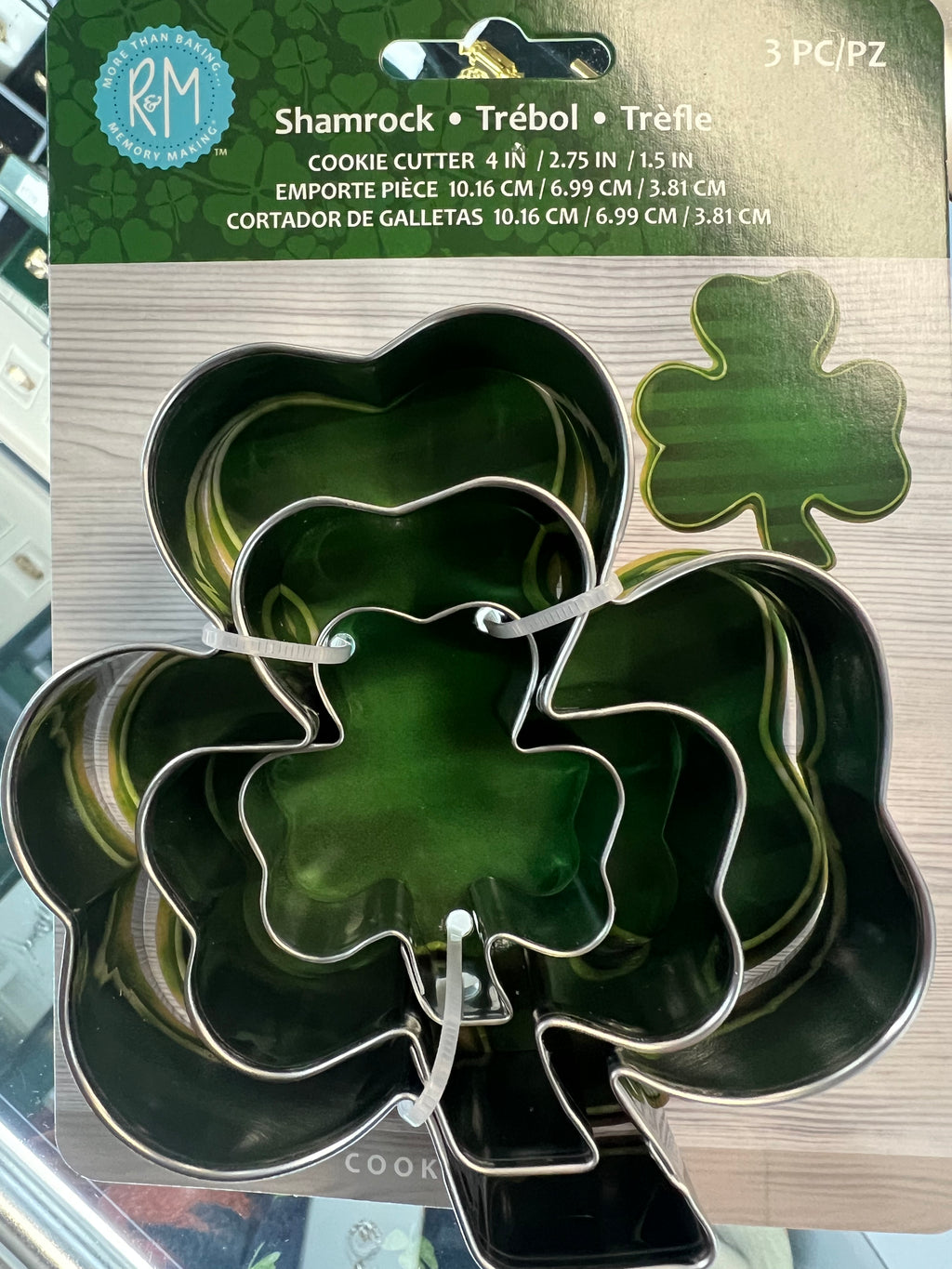 Shamrock cookie cutters set of 3