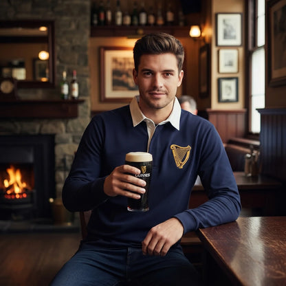 GUINNESS NAVY LONG SLEEVE RUGBY SHIRT G2024
