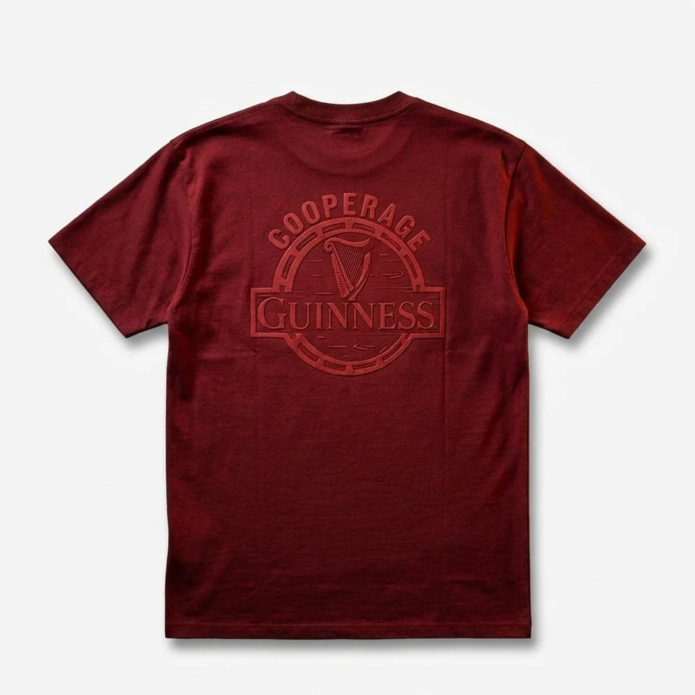 GUINNESS COOPERAGE BURNT RED HEAVYWEIGHT TEE GCC01