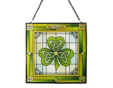 Irish Shamrock stained glass