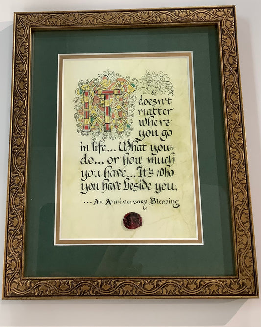 8X10 Framed Irish Blessing “An Anniversary Blessing” #4339GGR