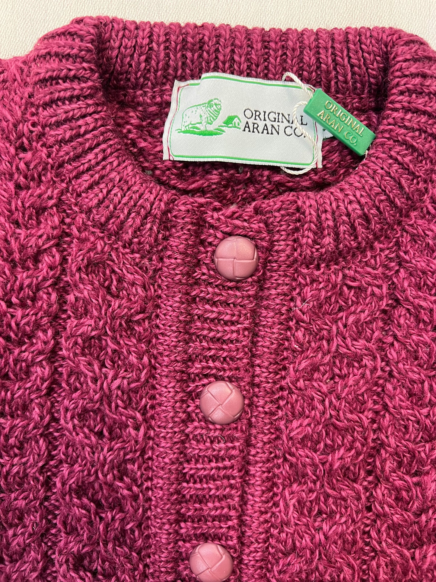 Original Aran Company Cranberry Cardigan DJ003