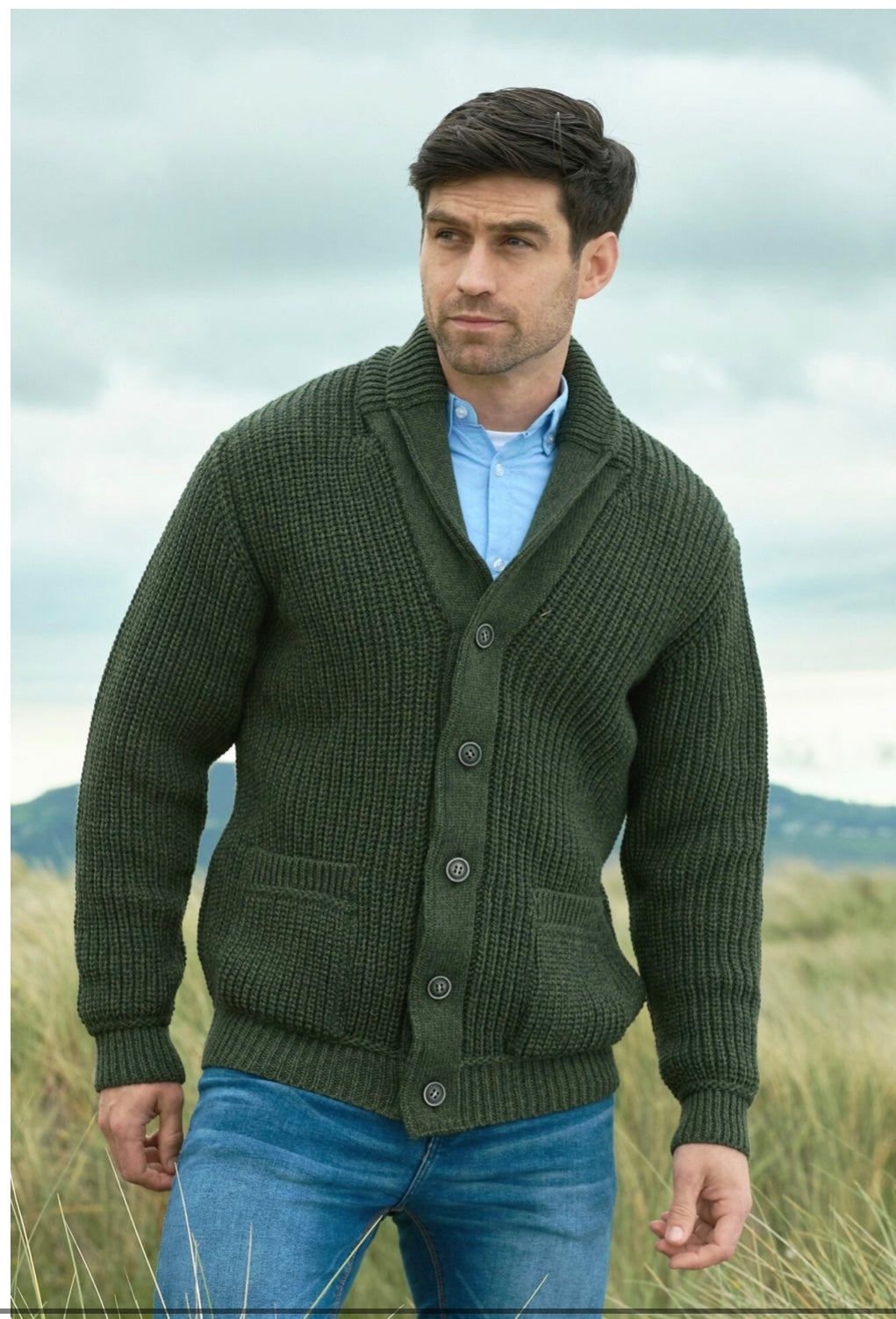 SLANE RIBBED SHAWL CARDIGAN SH4627