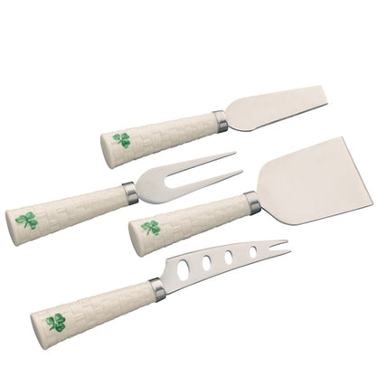 Belleek Classic Shamrock Cheese Knife Set of 4 0179