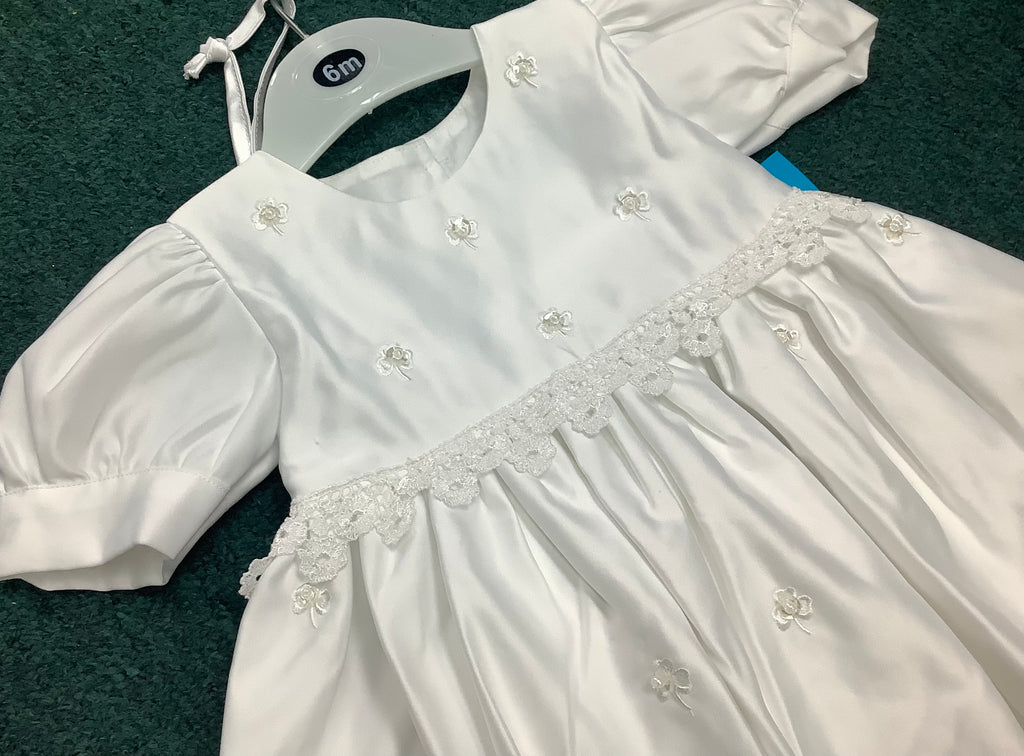 Girls christening Dress with Shamrocks 6937