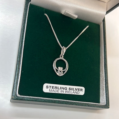 Sterling Silver Ogham Claddagh P2030