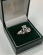 Fado 14k white gold gents claddagh size 12