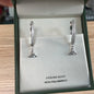 ANU STERLING SILVER WISHBONE EARRINGS trinity knots a2088