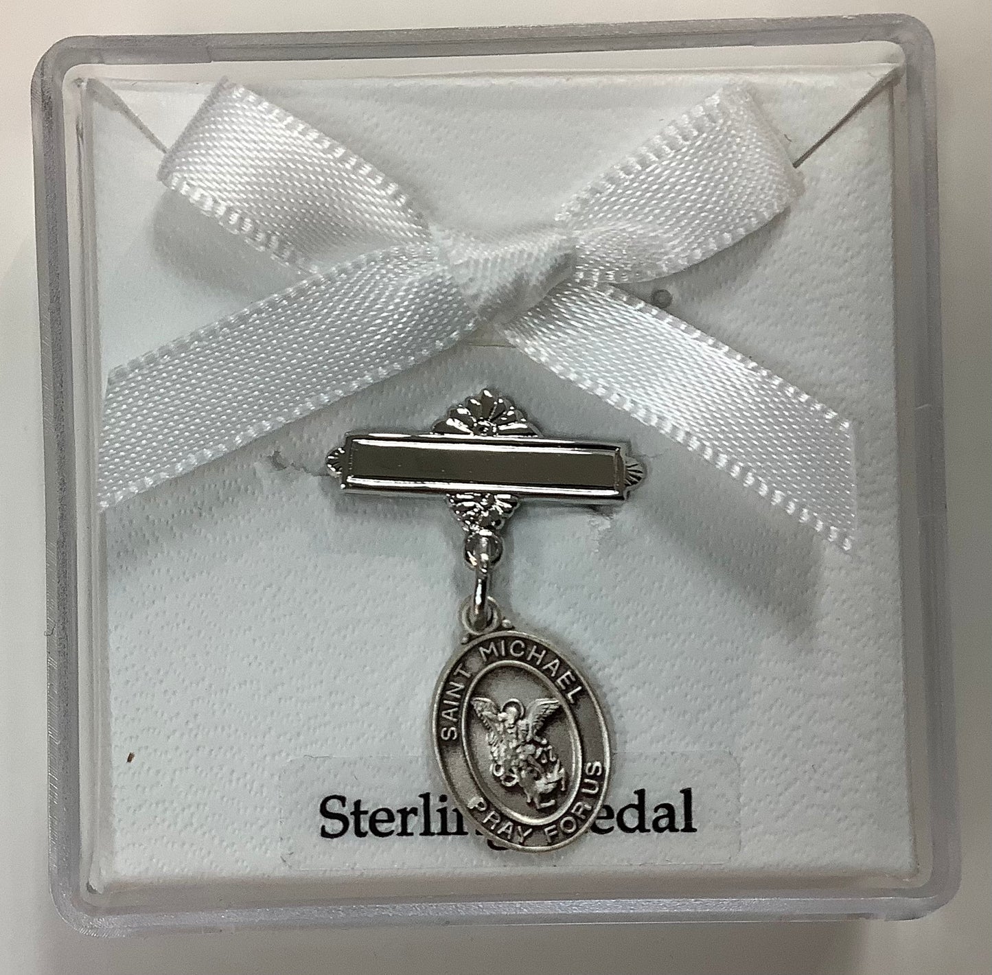 Sterling Silver St. Michael Baby Pin