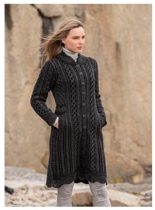 LEITRIM LONG BUTTON COAT X4791