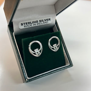 Sterling Silver Ogham Claddagg earrings E2030