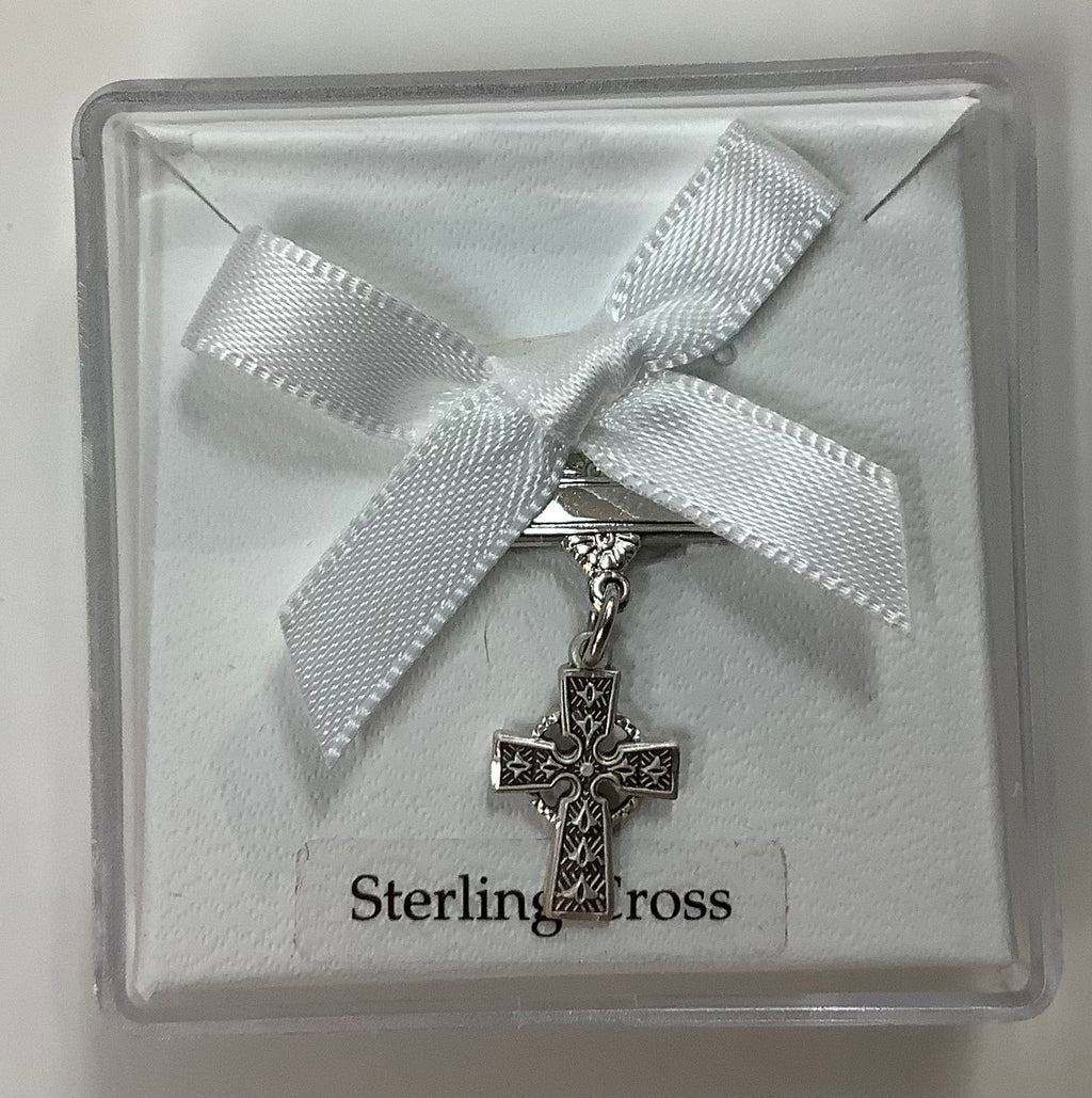 Sterling Silver Celtic Cross Baby Pin SSCC2