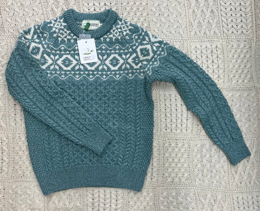 Original Aran Company Raglan Crew Jacquard 2504J