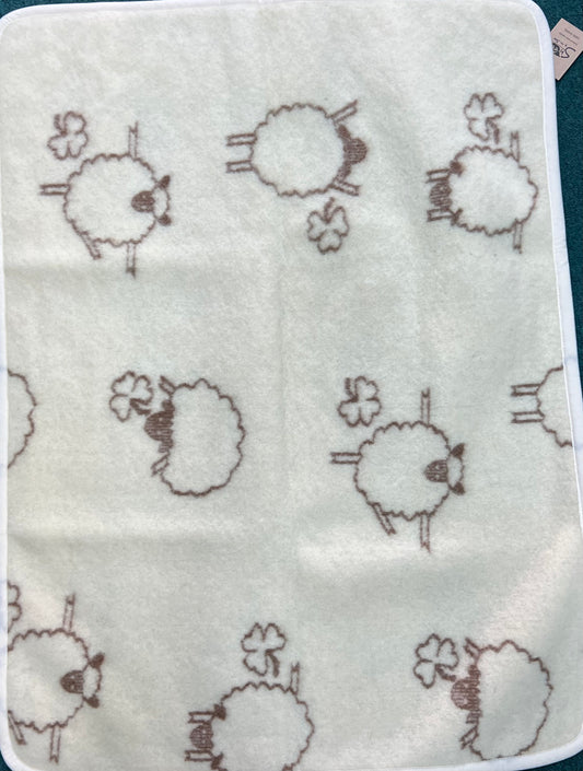 100% Wool Baby Blanket Jumping Sheep 3403