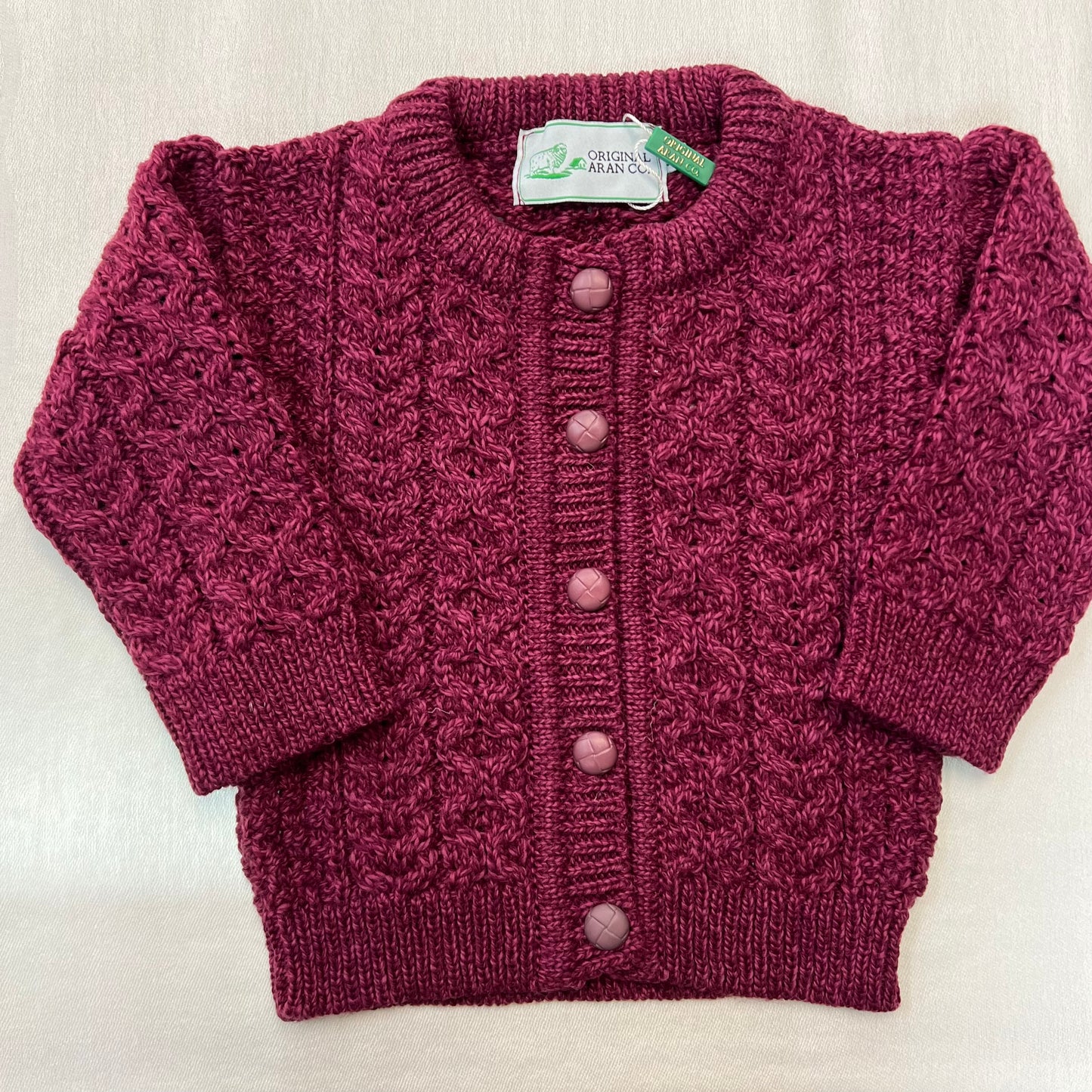 Original Aran Company Cranberry Cardigan DJ003