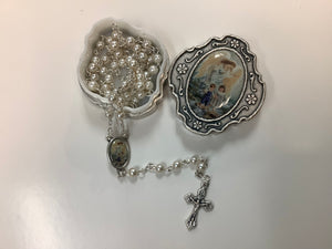 Guardian Angel Baby Rosary in Keepsake box
