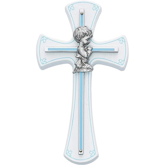 7” BOY CROSS ON WHITE