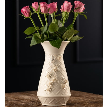 BELLEEK CLASSIC ROSE TRELLIS VASE - EDITION PIECE 2023. 4548