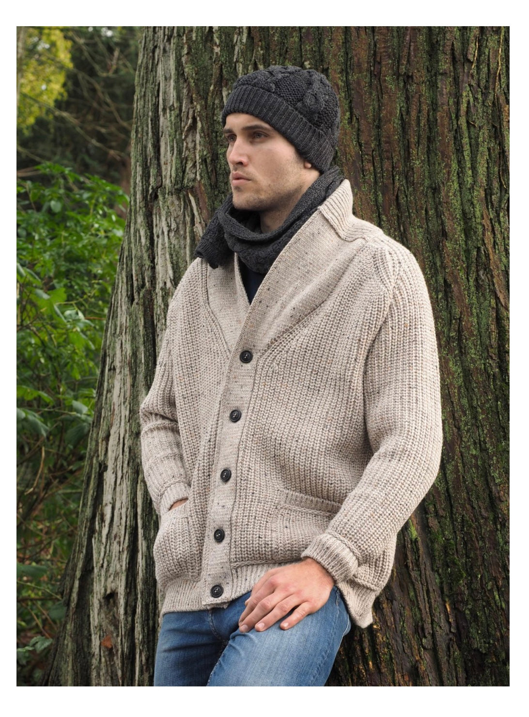 SLANE RIBBED SHAWL CARDIGAN SH4627