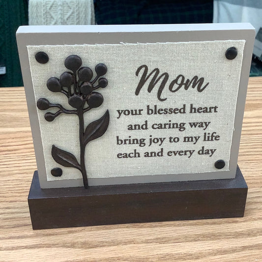 Mom standing plaque