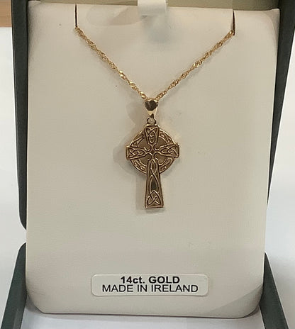 14k Celtic Cross (Double Sided) heavy MA25DS