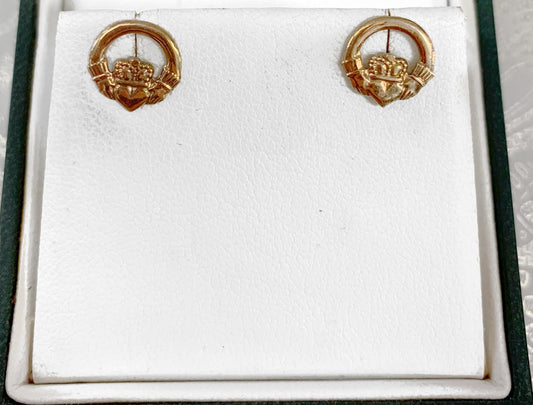 10K Gold Claddagh Earrings