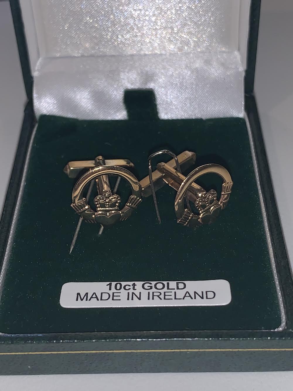 10K Gold Claddagh Cufflinks