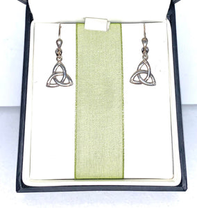 Silver Hanging Trinity Earrings