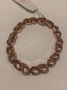 Rose Bracelet with Encrusted Crystals