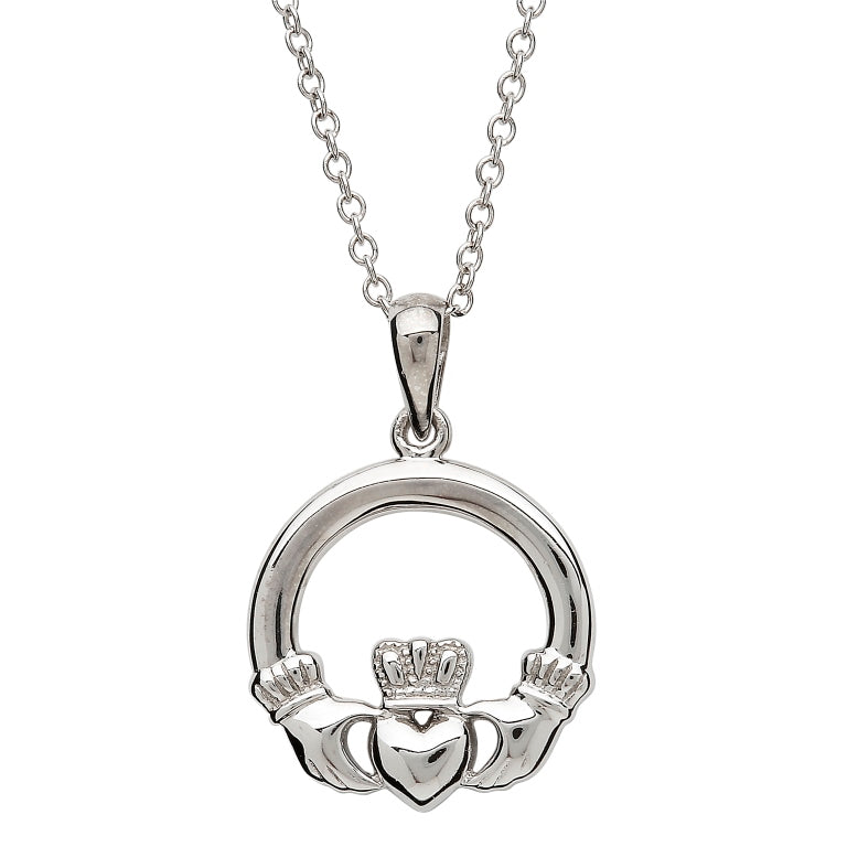 Sterling Silver Claddagh Necklace sp2117