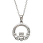 Sterling Silver Claddagh Necklace sp2117 Made By Shanore