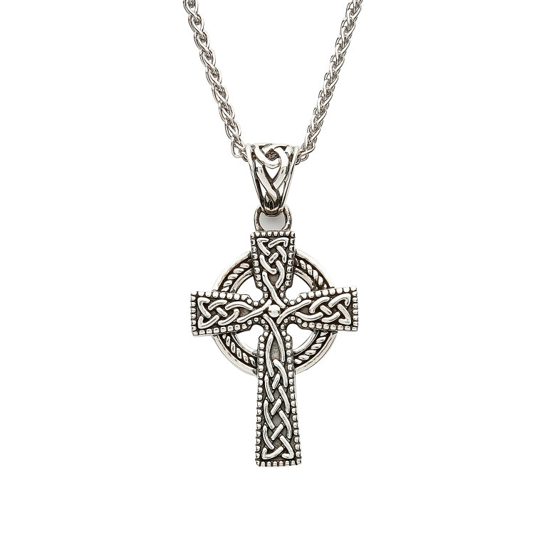 Sterling Silver Celtic Cross With Detailed Intricate Design