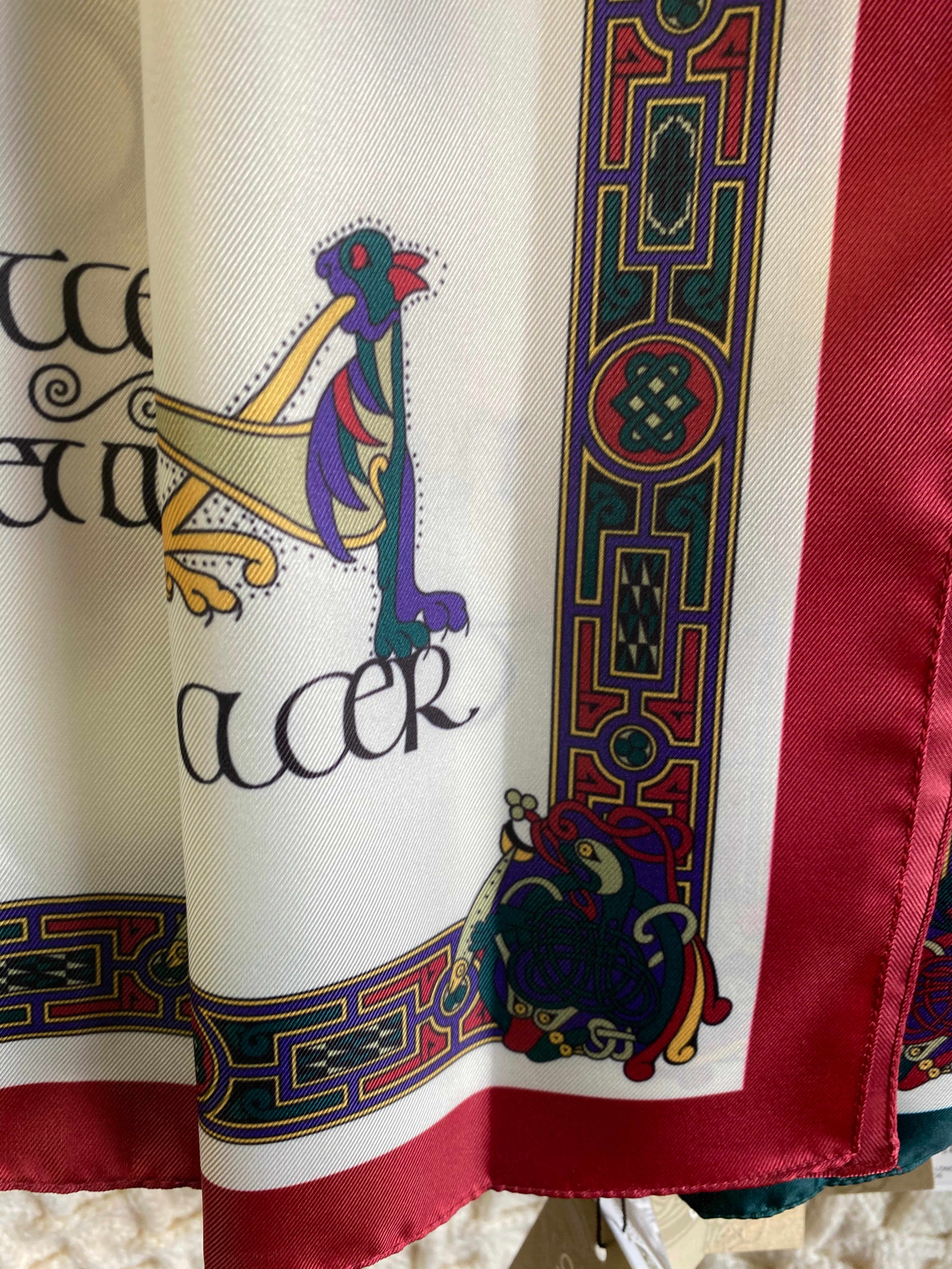 Book of Kells long silk scarves