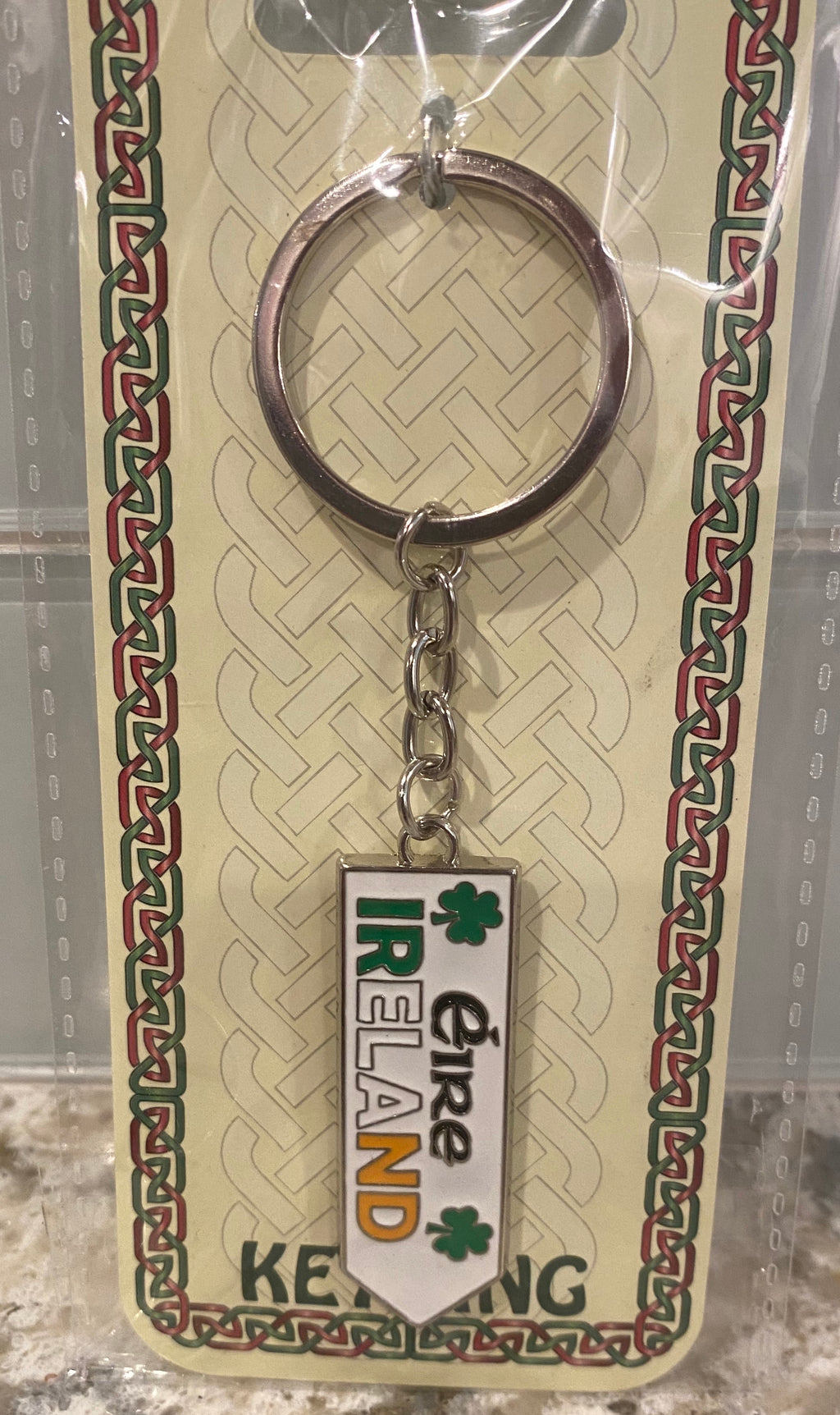 Road sign keychain