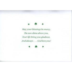 Irish blessing for baby’s christening card with Sheep