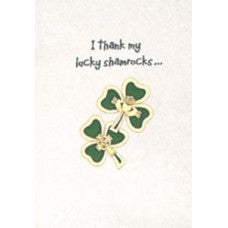 I thank my lucky shamrocks birthday card